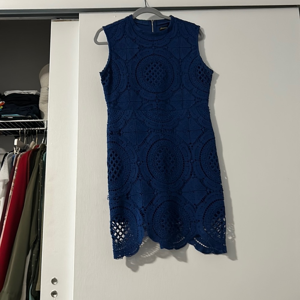 Blue lace dress